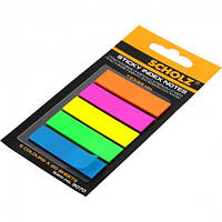 Стикери-закладки пластикові Scholz 12 х 44 мм 5 кольорів неонові 100 шт (8070)