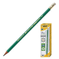 Олівець чорнографітовий Evolution НВ з гумкою BIC зелений (880332)