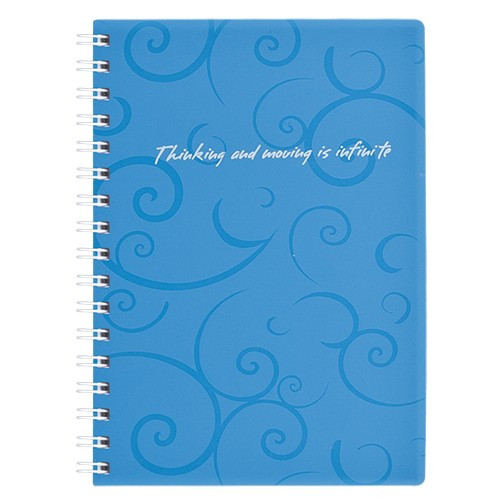 Книга для записів на пружині А6 Barocco карта Buromax 80 аркушів блакитний (BM.2589-614), фото 1