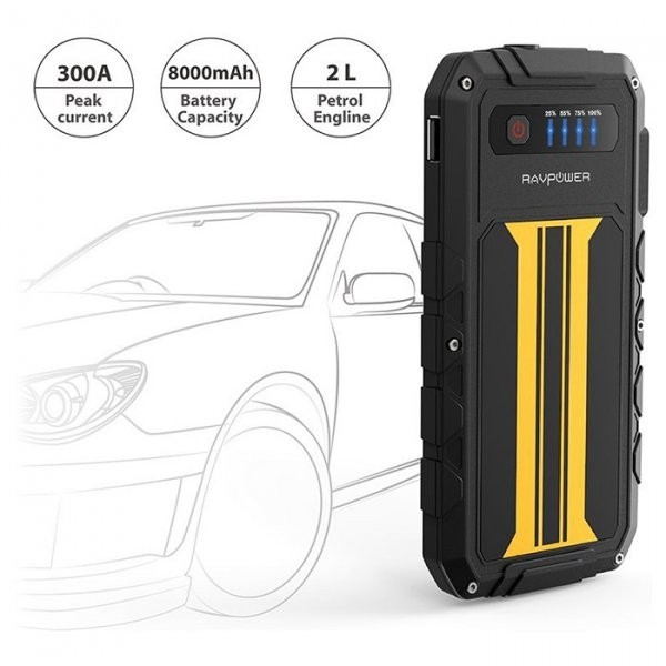 Портативное пусковое устройство RavPower Car Jump Starter 8000mAh (бустер для пуска автомобиля) - фото 2 - id-p1108174073