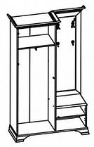 Шафа з вішаком Кентукі PPK 110 БРВ 2100х1155х440мм білий альпійський, фото 3