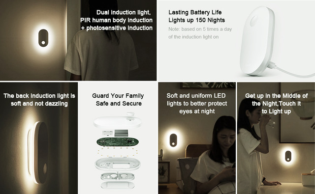 Умный ночник с датчиком движения и света Baseus Sunshine Series Human Body Induction Умный ночник с датчиком движения и света Baseus Sunshine Series Human Body Induction