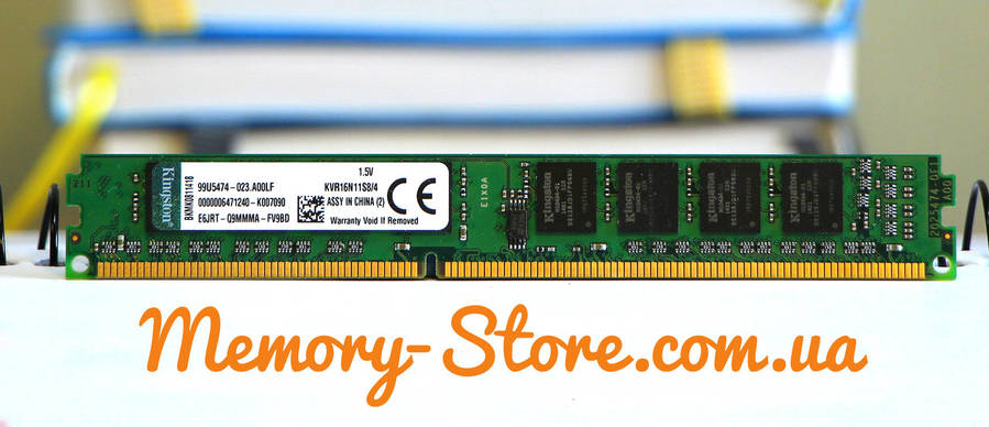 Оперативна пам'ять для ПК Kingston DDR3 4Gb 1Rx8 PC3-12800 1600MHz, Intel та AMD, б/в, фото 1
