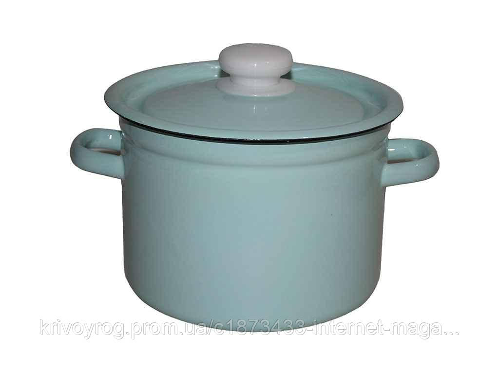 Каструля ем. 3,0л/4 циліндрична Бірюзова (I1612/4) ТМ IDILIA, фото 1