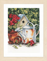 "Watering can & birdhouse" Lanarte. Набор для вышивания (PN-0167124)