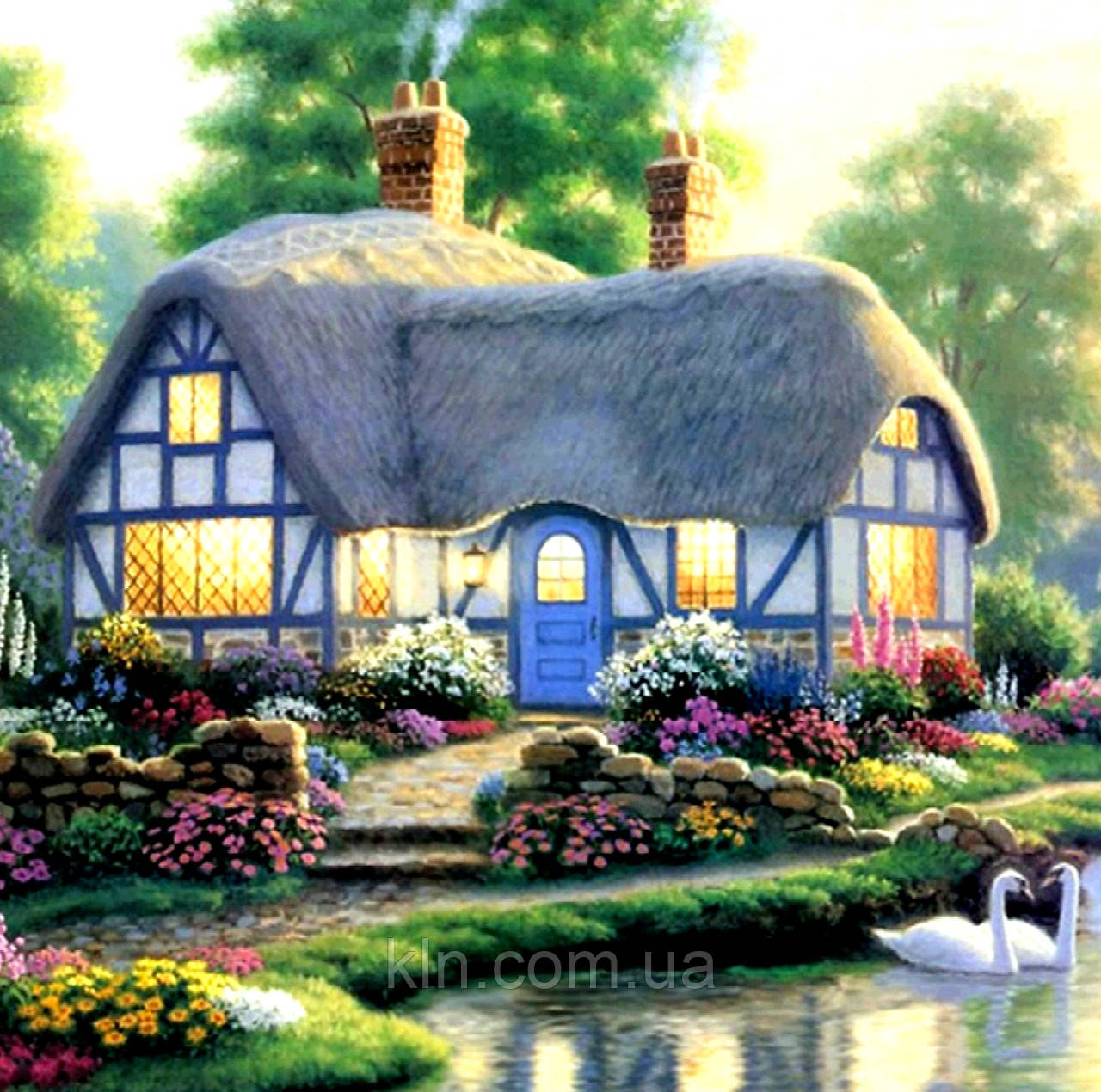 Алмазна мозаїка на підрамнику Улюблена дача 25 х 25 см (арт. TN075), фото 1