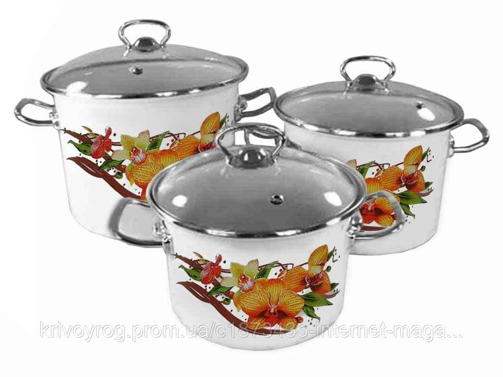 Набір посуду 3 предм. №1500 Орхідея ТМ IDILIA, фото 1