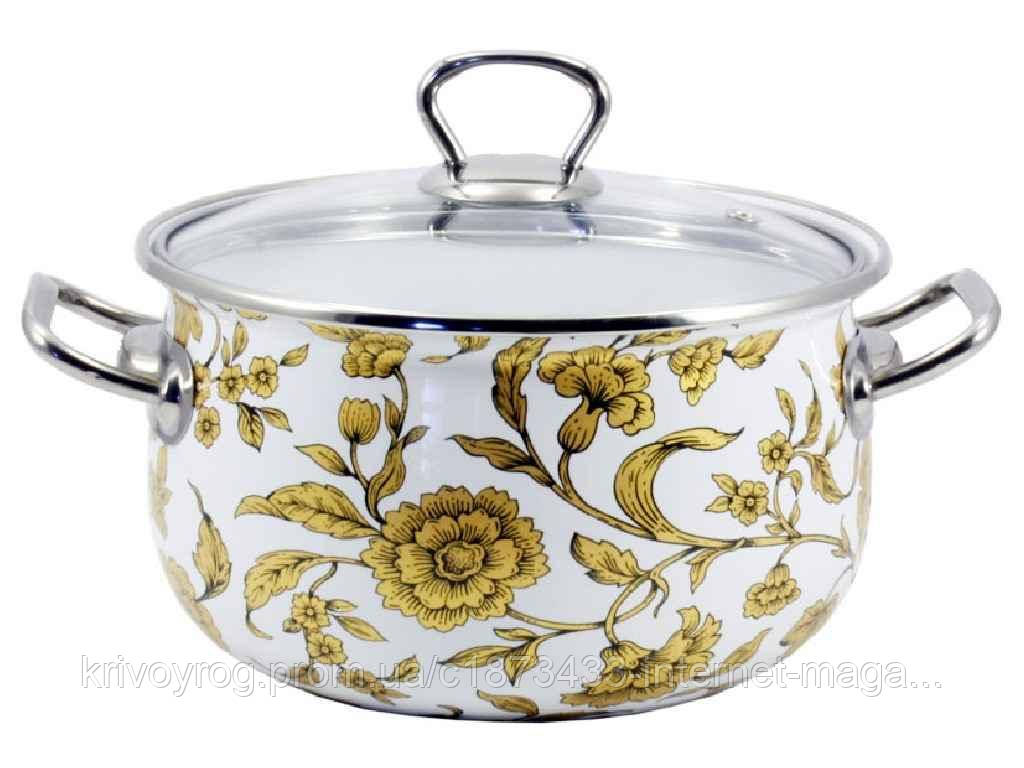 Каструля глибока 5,1л d=22 Золоте мереживо (Т)15170 00079821 ТМ INTEROS, фото 1