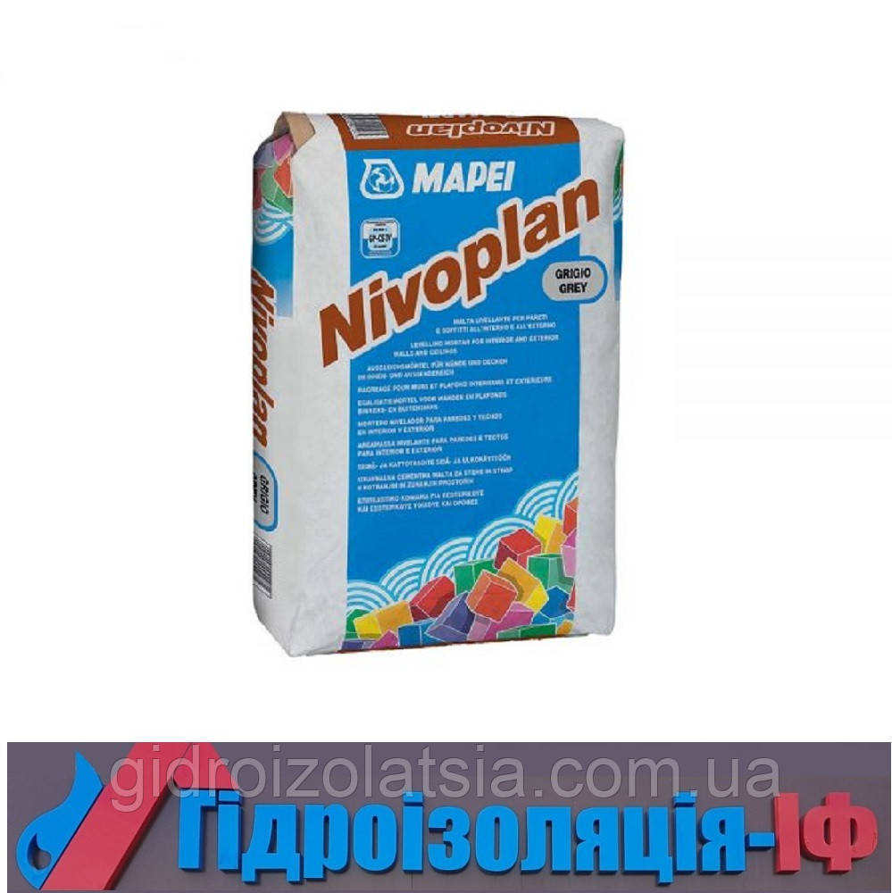 Нівоплан. Вирівнюючий будівельний розчин для стін всередині та зовні приміщень Nivoplan