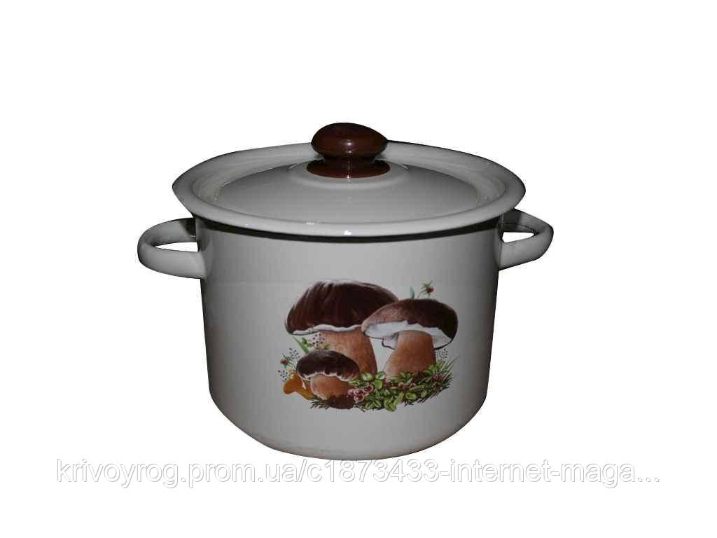 Каструля ем. 7л /2 циліндрична Гриби (I1620/2) ТМ IDILIA, фото 1