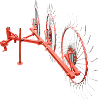 Граблі для  трактора ворошки  3-колісні Сонечко (кріплення 3x точка)