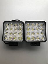 Фари ближнього світла Лідер 29-48 квадратні на 16 діодів і стробоскопом 2 шт. 12-24v