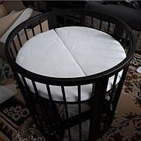 Кругле ліжко трансформер 7в1 венге з матрасиком і маятником, фото 5