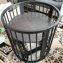 Кругле ліжко трансформер 7в1 венге з матрасиком і маятником, фото 6