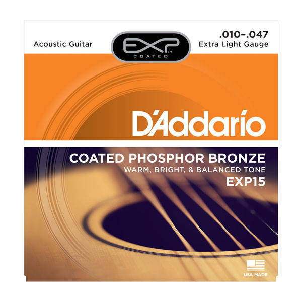 

Струны для акустической гитары D`ADDARIO EXP15 EXP PHOSPHOR BRONZE EXTRA LIGHT 10-47
