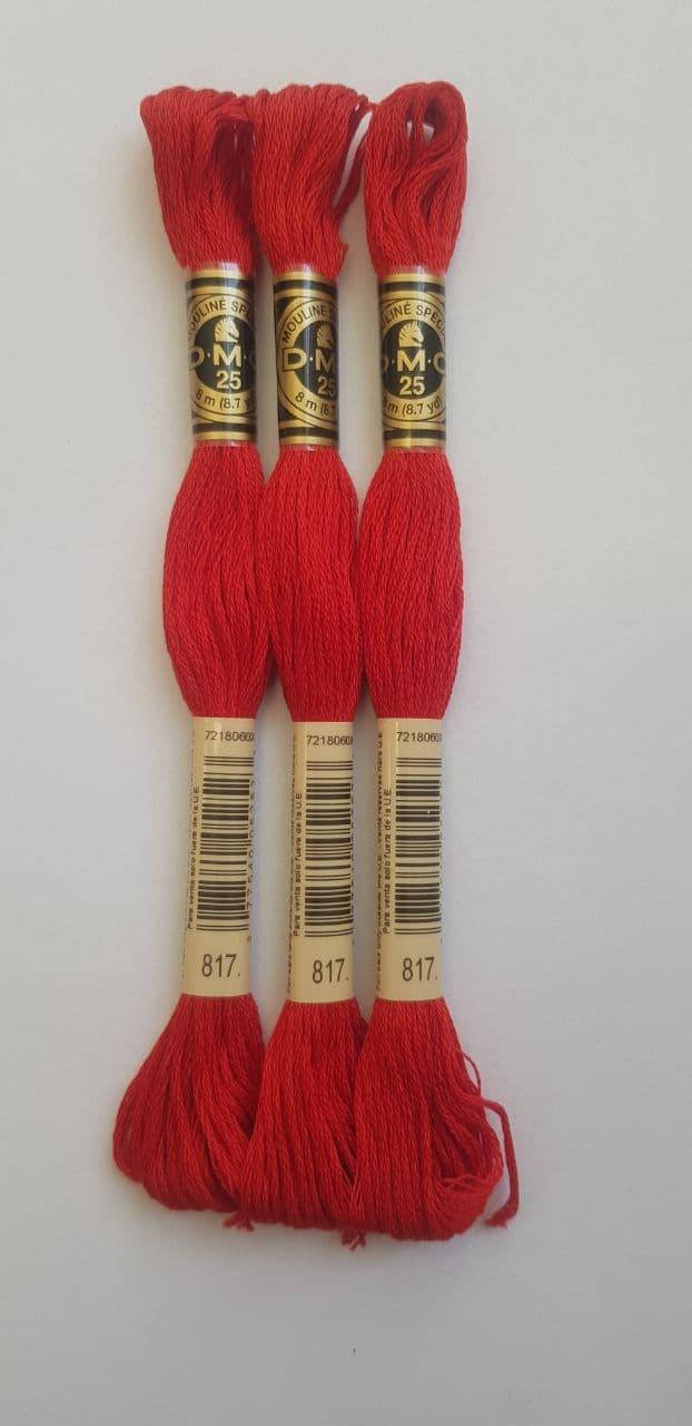 

Мулине ДМС, DMC (номер цвета- 817), Разные цвета