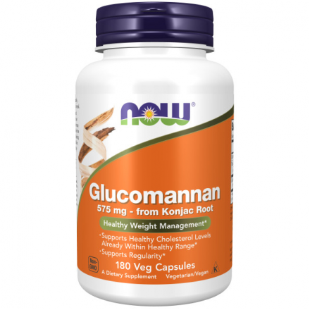 

NOW Глюкоманнан, Glucomannan, 575 мг, капсул №180