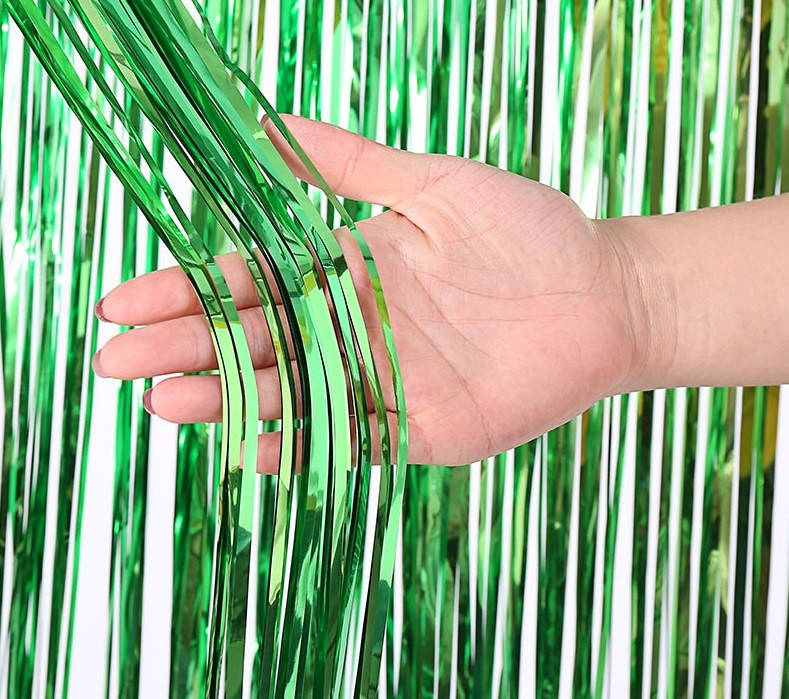 

Декоративная шторка для фотозоны - зелёная 1х2м, Зелёный