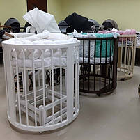 Дитяче ліжечко слонова кістка матрацик трансформер маятник комплект, фото 10