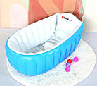 Надувна ванночка Intime Baby Bath Tub з насосом блакитна, фото 3