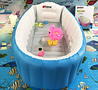 Надувна ванночка Intime Baby Bath Tub з насосом блакитна, фото 4