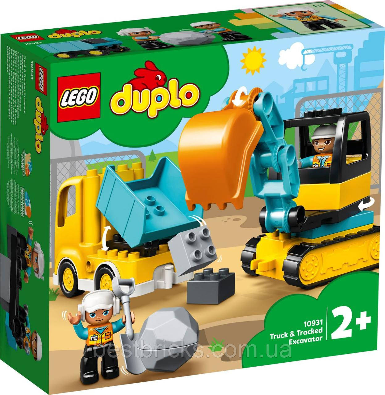 Lego Duplo Вантажівка та гусеничний екскаватор 10931, фото 1