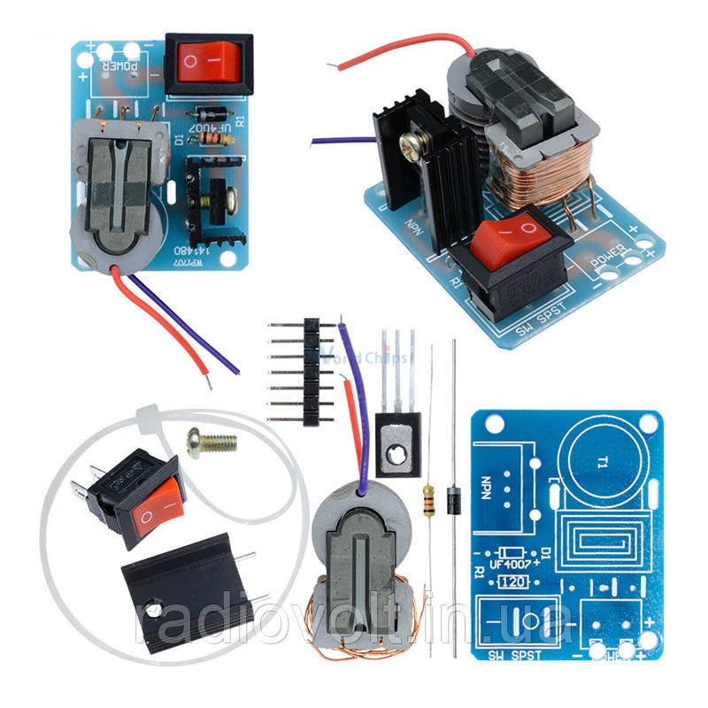 Генератор високої напруги 3.7...4.2 В до 15 кВ. Набір для збирання