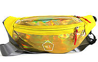 Стильна лакова сумка-бананка зі шкірзамінника "ICE A46006-73" Жовтий