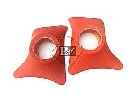 Накладки куточки передні з подіумами на 13 см ВАЗ 2101-2107 (червоні), ромб "АвтоЭлемент"