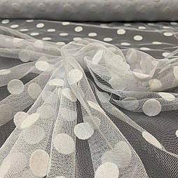 Сітка у великий Горох Біла