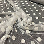 Сітка у великий Горох Біла, фото 2