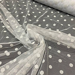 Сітка в Горох Біла (1 см)