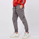 Штани чоловічі унісекс модні карго звужені сірий Київ, фото 3