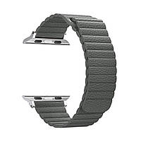 Ремешок для смарт-часов Apple Watch ALL Series 38mm/40mm Leather Loop Band Grey (48654)