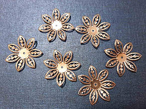 Обіймач для намистин "Ажур" срібло 28 мм 45 грамів