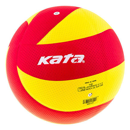 М'яч волейбольний Kata 200 PU red/yellow, фото 2