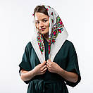 Японська вовняна хустка 75х75см Біла, фото 2