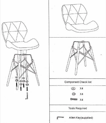 Схема сборки стула Стар