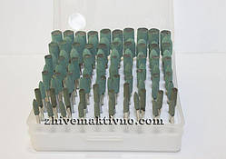 Набір вулканітових (гумових) шарошок для бормашини, гравера. 100шт.