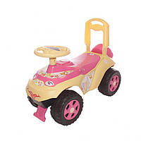 Іграшка дитяча каталка-толокар Doloni Toys Машинка, обладнана високою спинкою, відштовхується ніжками