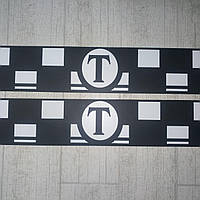 Магнитная наклейка " Такси " 12х62 см 2 шт