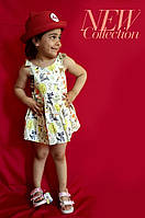 Детское летнее платье Лисята на 1- 3 года