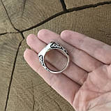 Срібний чоловічий персень з ініціалами, фото 3