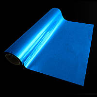Метализированная пленка для термопереноса цвет - синий 60x50 см