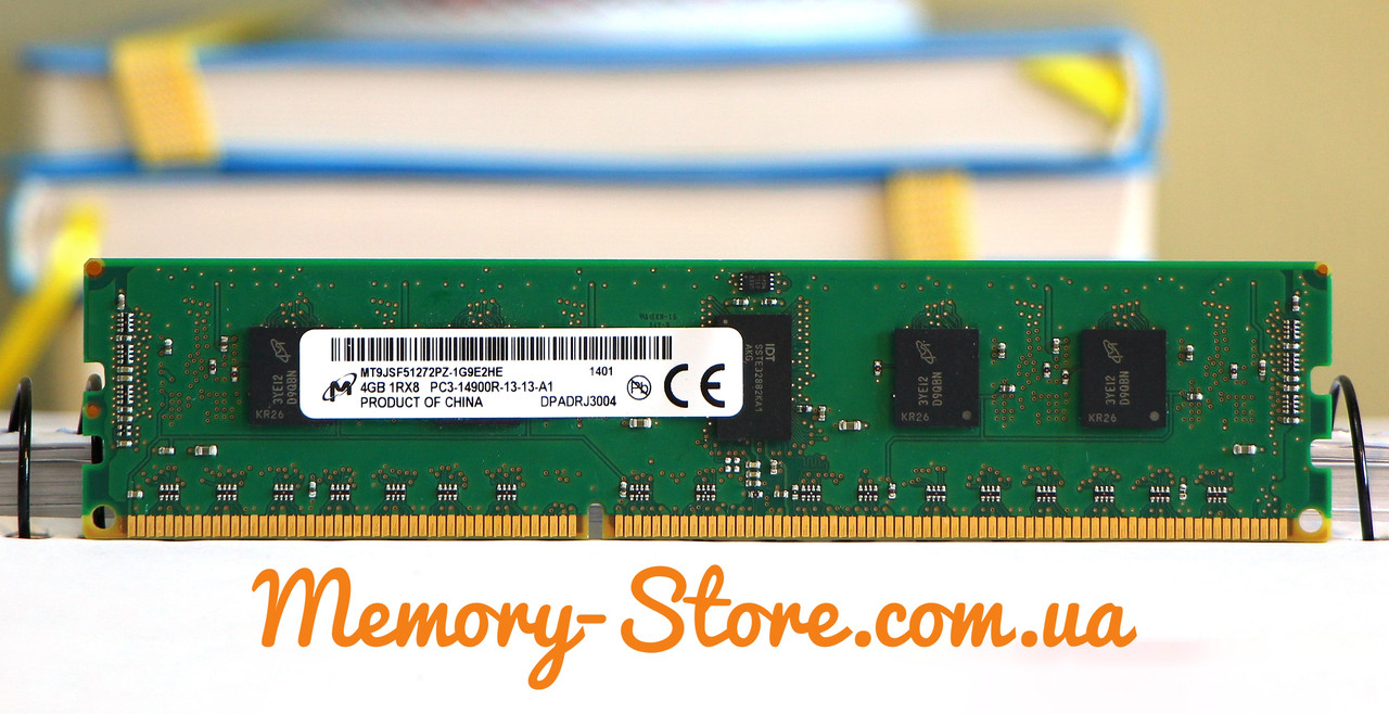 Оперативна пам'ять для сервера DDR3 4GB PC3-14900R (1866MHz) DIMM ECC Reg CL13, Micron MT9JSF51272PZ-1G9E2HE