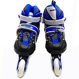 Ролики дитячі Power champs алюмінієве шасі, колеса ПУ 30-33р (866802), фото 3