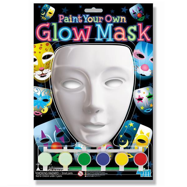 Детский набор для творчества 4M Разрисуй светящуюся маску с набором красок 4 обычные, 2 светящиеся и кисточкой - фото 1 - id-p1188229621
