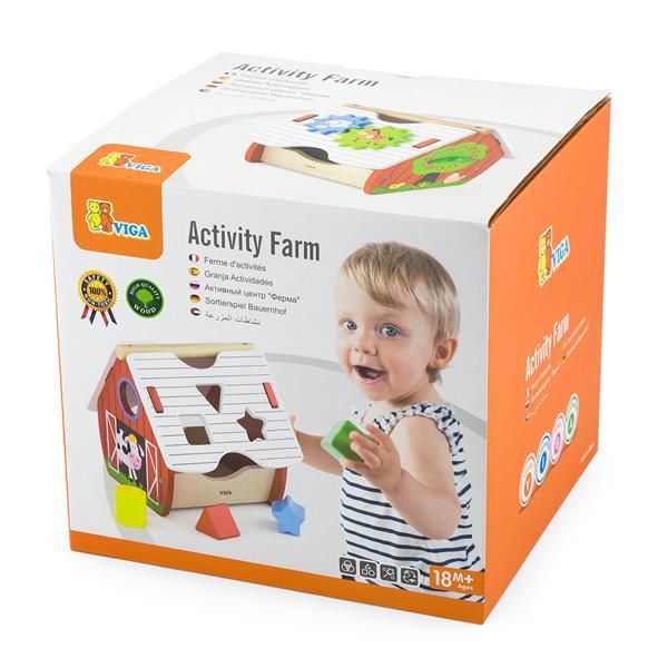 Детская игрушка деревянный домик игровой центр Viga Toys "Веселая ферма" - фото 2 - id-p1188230535