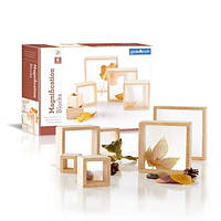 Набор блоков с акриловыми вставками детский из дерева Guidecraft Natural Play Лупа, 10 шт