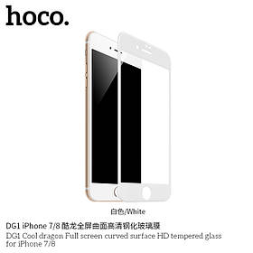 Захисне скло HOCO Cool dragon Full HD для iPhone7/8 (DG1) біле